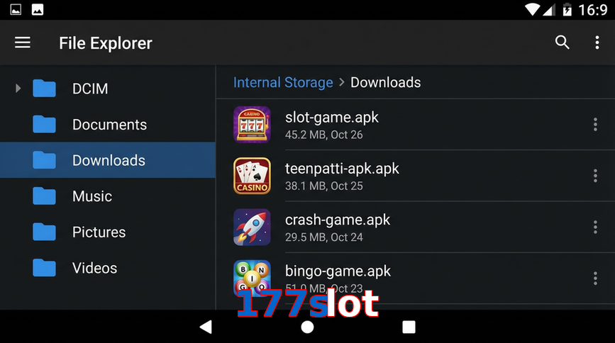 Main screen of 177Slot gameapk page for PK players